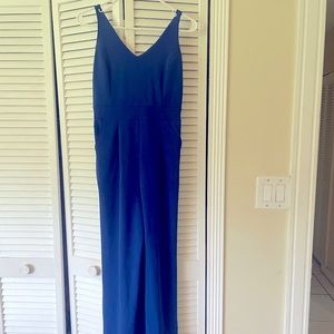 Charlotte Russe Blue Spaghetti Straps Jumpsuit